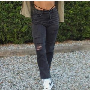 Pacsun Black High Rise Straight Jean